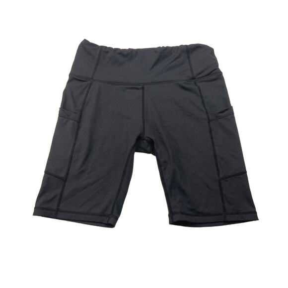Baleaf Black Mid Rise Activewear Pocket Yoga Workout Running Biker Shorts Size M - Picture 1 of 3